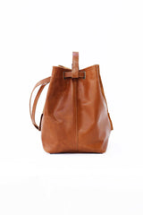 BROWN LEATHER SMALL CROSSBODY BAG
