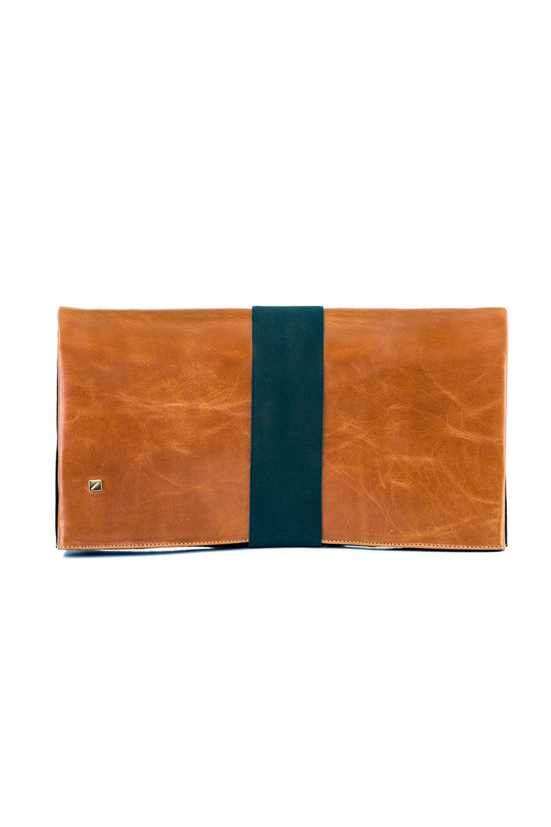 clutch-bag-brown-leather-and-green-suede-1